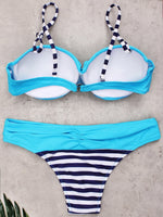 Cross Front Halter Bikini Top