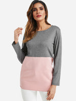 OEM Ladies Color Block T-Shirts
