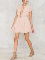 ODM Black Tie Wrap Dress