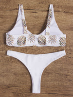 NEW FEELING Womens White Bikinis
