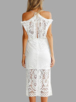 NEW FEELING Womens White Midi Dresses