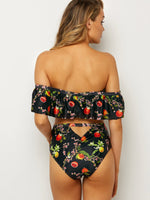 Custom Womens Floral Print One-Pieces Swimwear