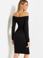 NEW FEELING Womens Black Bodycon Dresses