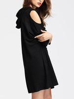 OEM Ladies Black Shirt Dresses