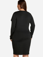 Custom Womens Long Sleeve Plus Size Dress