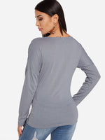 NEW FEELING Womens Grey T-Shirts