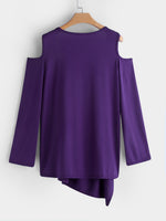 NEW FEELING Womens Purple Plus Size Tops