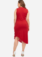 NEW FEELING Womens Red Plus Size Dresses