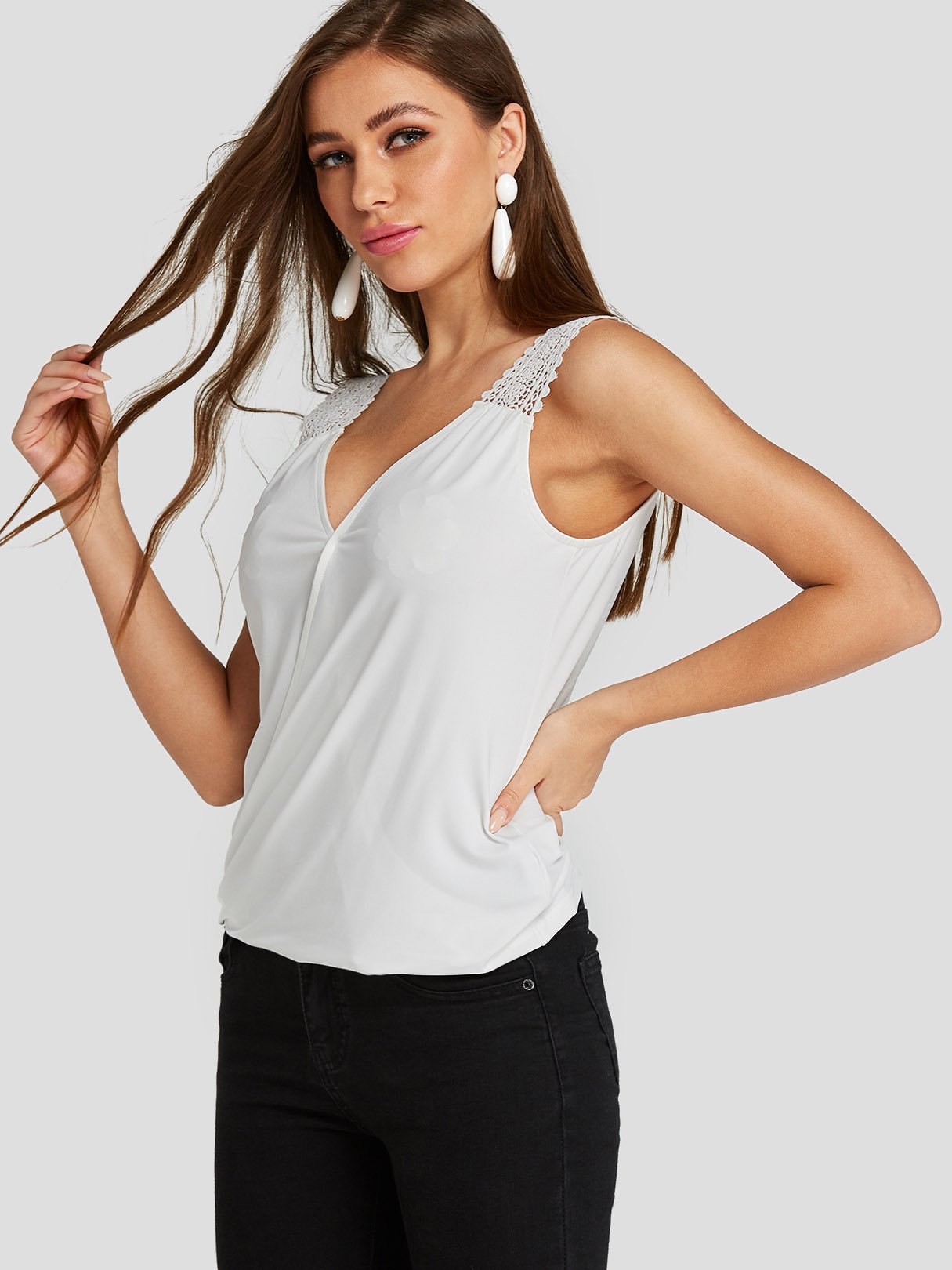 OEM Ladies White Camis