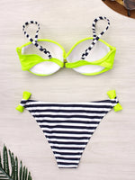 NEW FEELING Womens Yellow Bikinis
