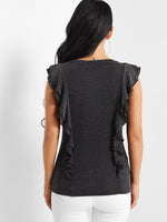 NEW FEELING Womens Black Camis