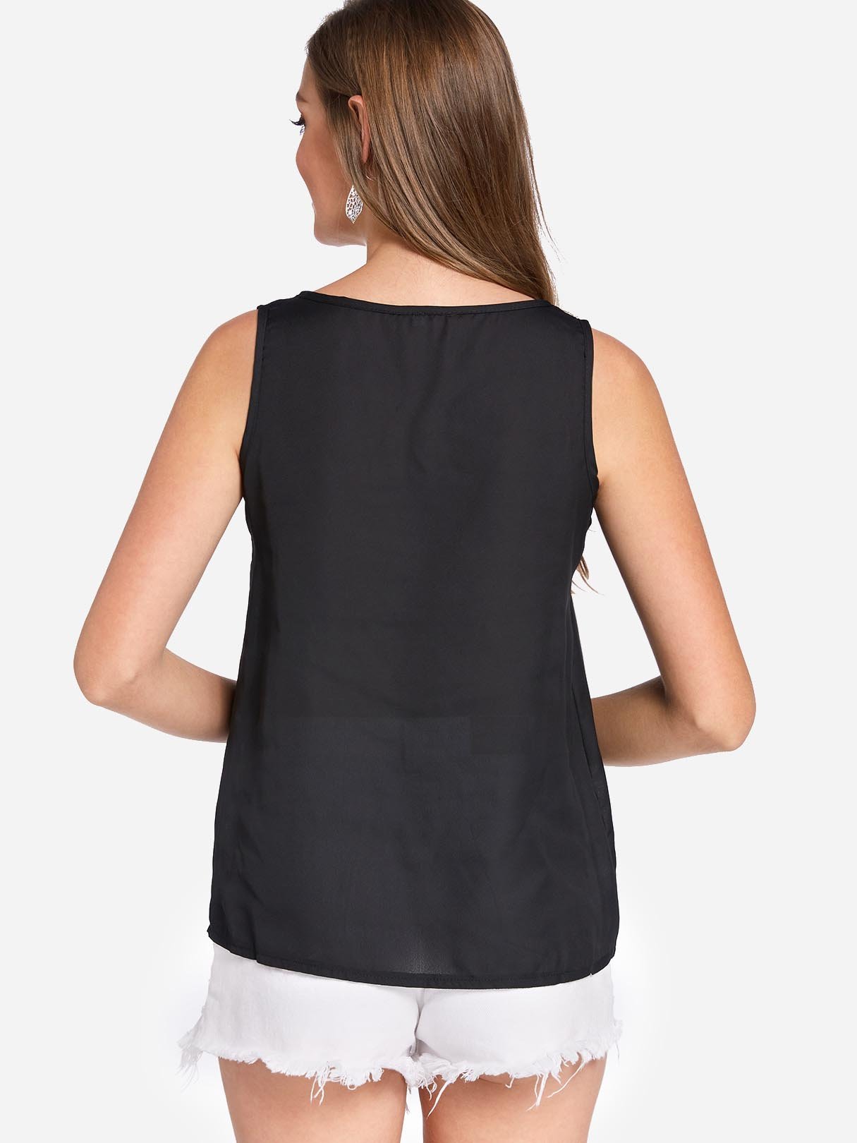 NEW FEELING Womens Black Camis