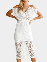 OEM Ladies White Midi Dresses