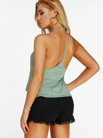 NEW FEELING Womens Green Camis