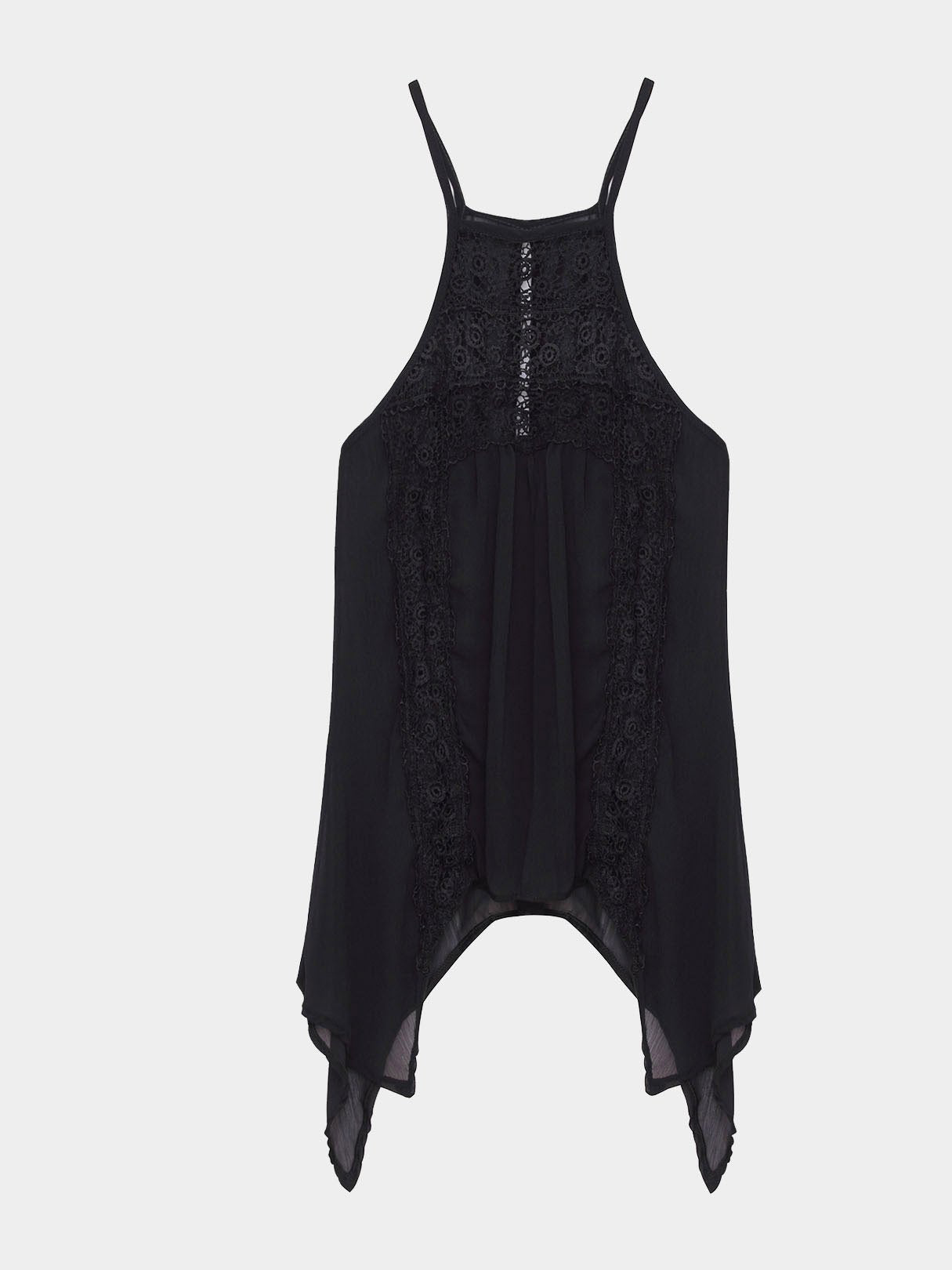 Wholesale Sheer Hollow Lace Insert Sexy Cami