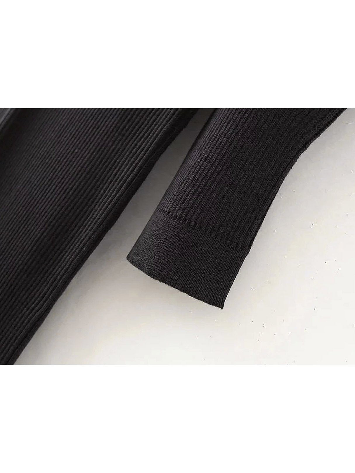 OEM Ladies Black V-Neck Dresses