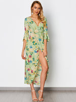 OEM Ladies Green Maxi Dresses