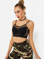 Wholesale Square Neck Plain Sleeveless Black Camis