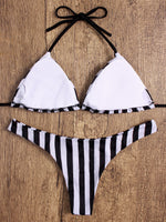 NEW FEELING Womens Black Bikinis