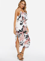 OEM Ladies White Floral Dresses