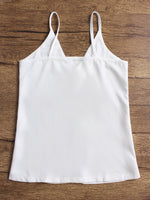 NEW FEELING Womens White Camis