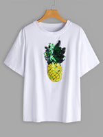 Wholesale Short Sleeve Round Neck White Plus Size Tops