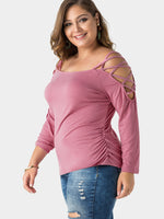 OEM Ladies Plum Plus Size Tops