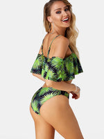 NEW FEELING Womens Green Bikinis