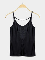 Wholesale V-Neck Backless Sleeveless Black Camis
