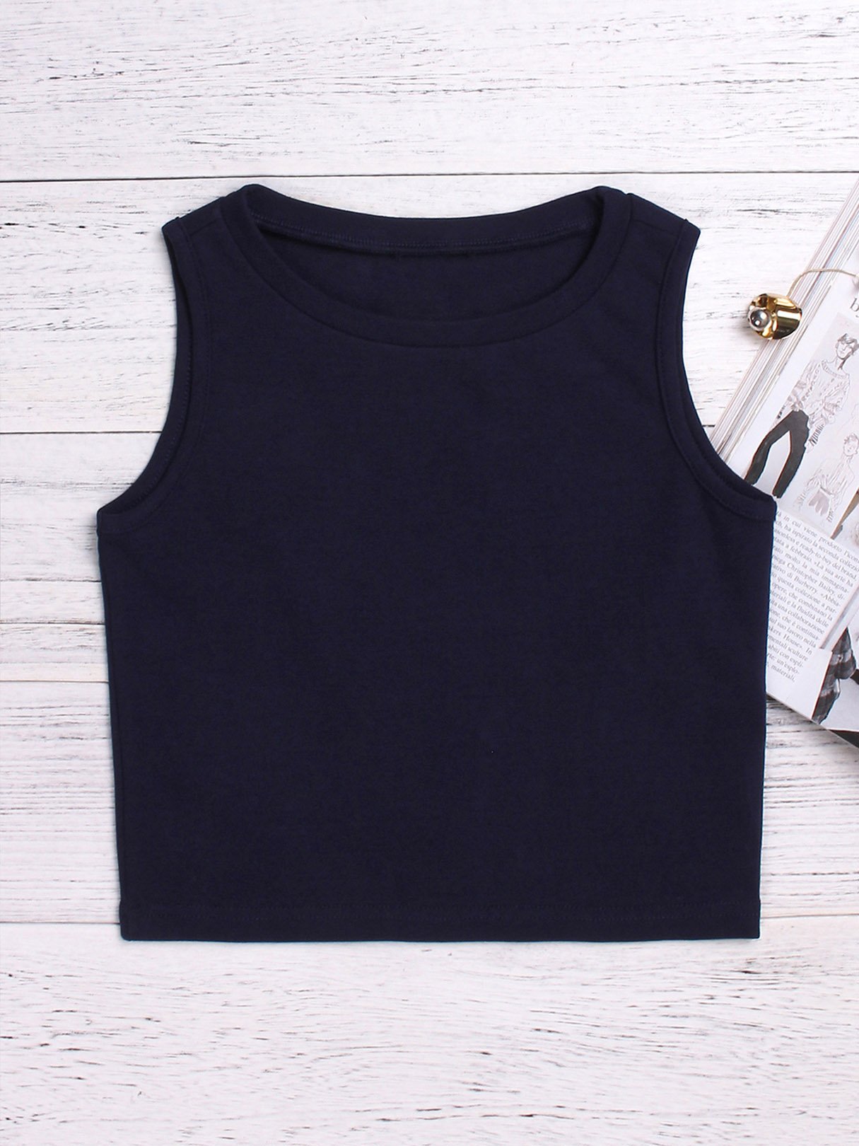 NEW FEELING Womens Navy Camis
