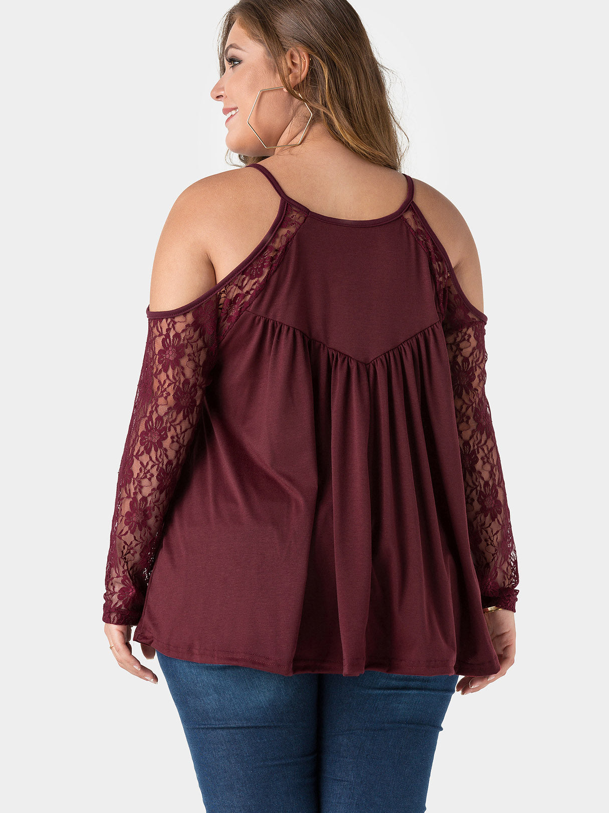 NEW FEELING Womens Red Plus Size Tops