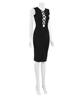 OEM ODM Ladies Black Midi Dresses