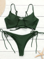 OEM ODM Ladies Army Green Bikinis