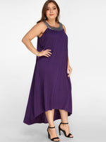 OEM Ladies Purple Plus Size Dresses