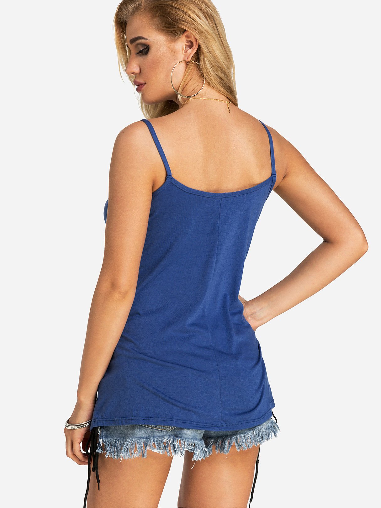NEW FEELING Womens Blue Camis