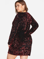 Custom Ladies V-Neck Plus Size Dress