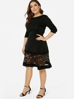 OEM Ladies Black Plus Size Dresses