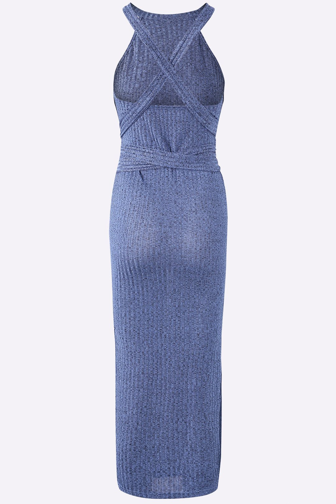 OEM Ladies Blue Midi Dresses