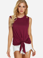 Wholesale Crew Neck Plain Sleeveless Tank Top