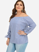 OEM Ladies Striped Plus Size Tops
