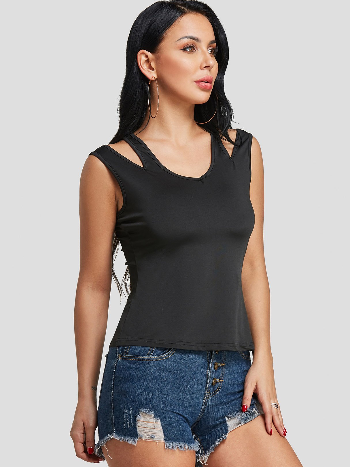 OEM Ladies Black Camis