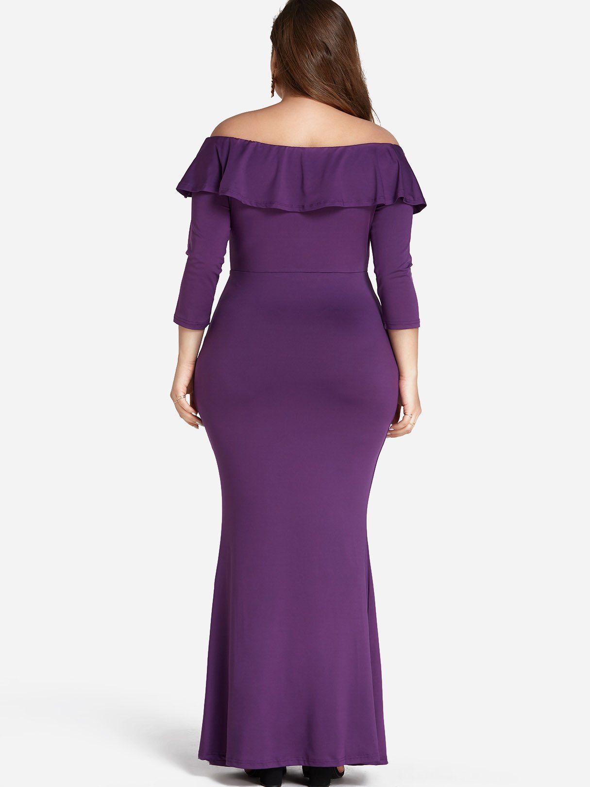NEW FEELING Womens Purple Plus Size Dresses