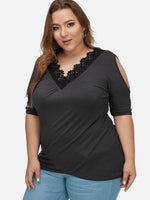 Custom Ladies V-Neck Plus Size Tops