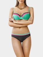 NEW FEELING Womens Green Bikinis