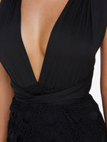 Custom Maroon Lace Dress With Sleeves