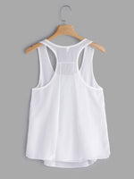 NEW FEELING Womens White Camis