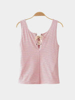 Wholesale Stripe Lace-Up Sleeveless Camis