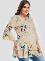 ODM Ladies 3/4 Sleeve Plus Size Tops