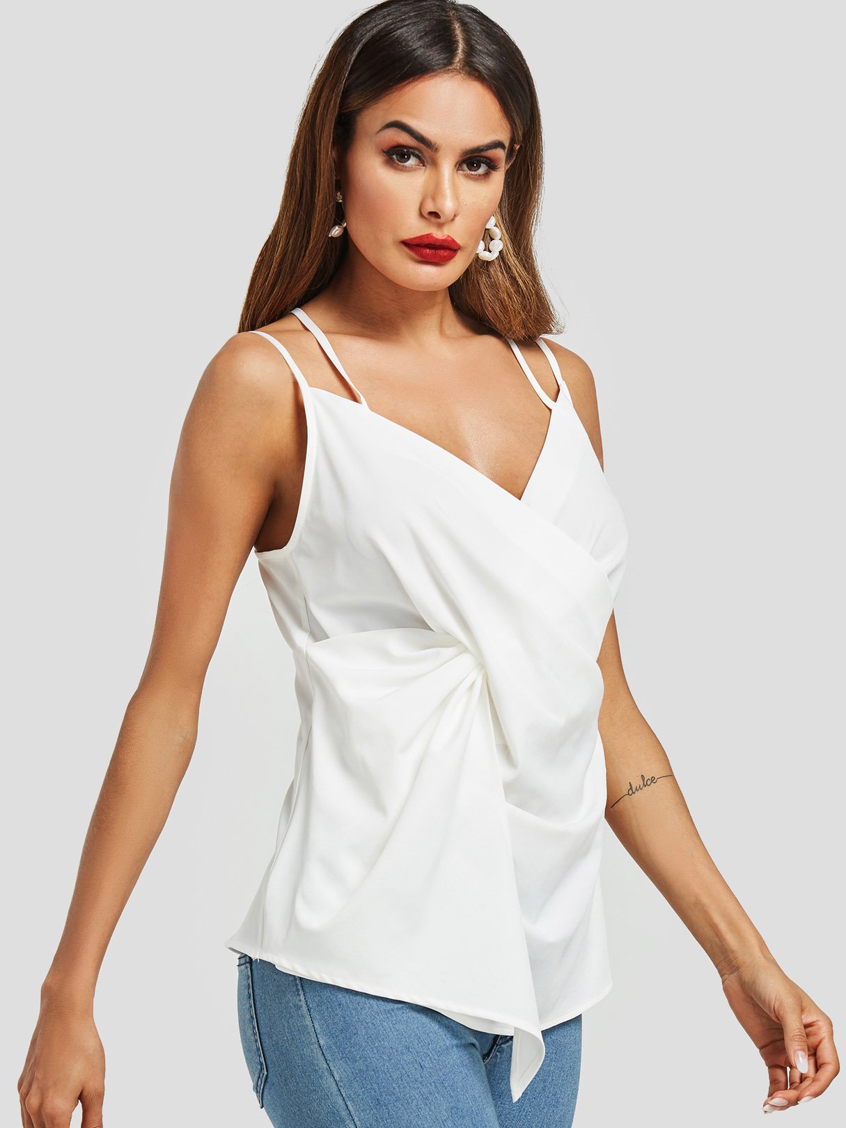 OEM Ladies White Camis