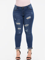NEW FEELING Womens Blue Plus Size Bottoms